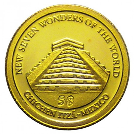 2011 * 5 Dollars or Îles Salomon "Chichén Itzá - Mexico"