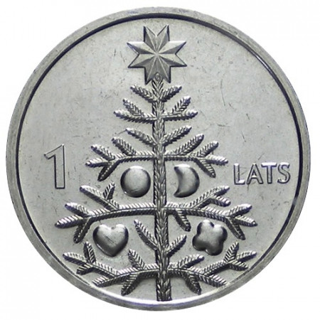 2009 * 1 Lats Lettonie Sapin de Noël