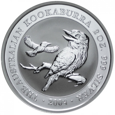 2004 * 2 Dollars en argent 2 OZ Kookaburra Australie