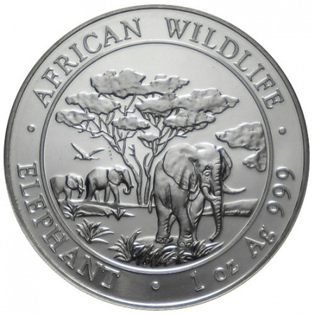 2012 * 100 Shilling 1 OZ Somalie Éléphant