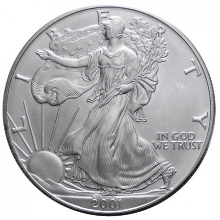 2001 * 1 Dollar Argent 1 OZ États-Unis "Liberty - Silver Eagle" FDC