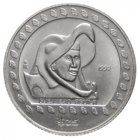 1992 * 25 pesos 1/4 OZ Mexique aigle guerrier