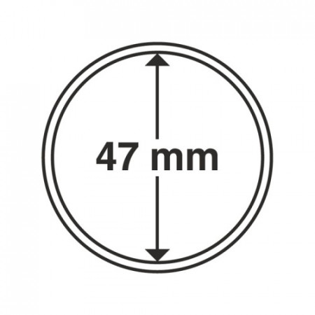 Paq. de 10 capsules Ø 47 mm pour pièces * LEUCHTTURM 