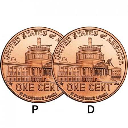 2009 * 2 x 1 Cent (Lincoln Cent) de Dollar États-Unis "Presidency" (KM 444) P+D