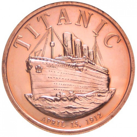 2012 Copper round Etats-Unis Médaille en cuivre Titanic