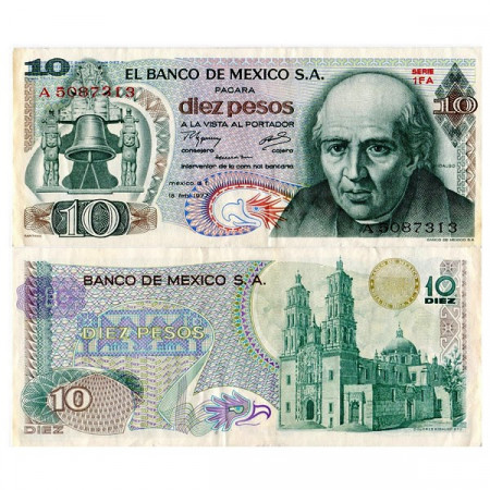 1969-77 * Billet Mexique 10 Pesos “M Hidalgo” (p63) SUP