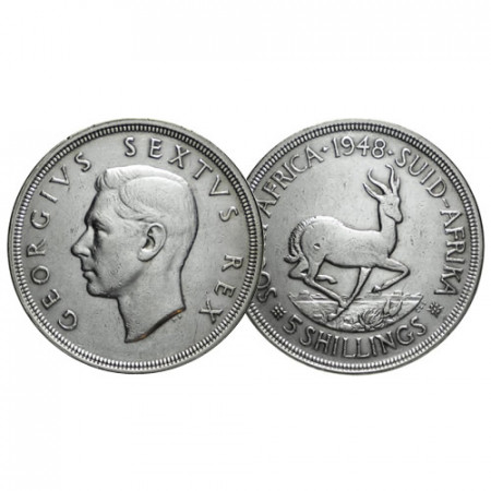 1948 * 5 Shillings Argent Afrique du Sud "George VI" (KM 40.1) TTB/SUP