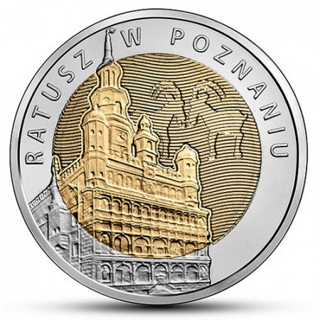 2015 * 5 Zlotych Pologne "Hôtel de Ville de Poznań" UNC