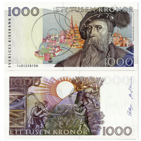 ND (1991) * Billet Suède 1000 Kronor “Gustav Vasa” (p60a) NEUF