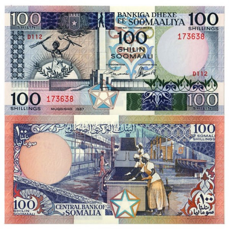 1987 * Billet Somalie 100 Shilin - 100 Shillings (p35b) NEUF