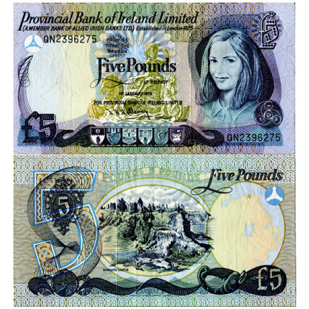 1979 * Billet Irlande du Nord 5 Pounds "Dunluce Castle" (p248b) TTB/SUP