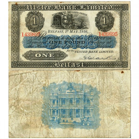 1936 * Billet Irlande du Nord 1 Pound "Ulster Bank" (p312) TTB