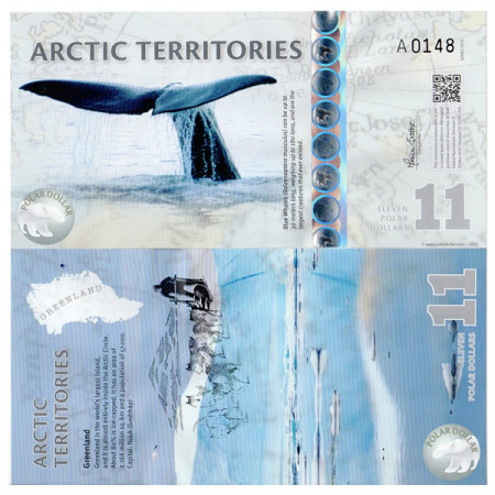 2013 * Billet Polymère Territoires Arctique 11 dollars NEUF