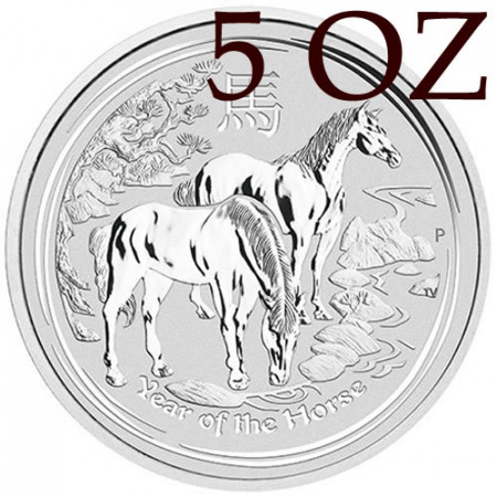 2014 * 8 Dollars en argent 5 OZ An du Cheval Australie