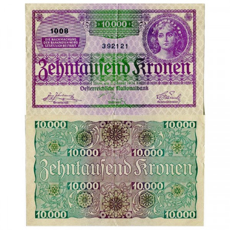 1924 * Billet Autriche 10.000 Kroner (p85) TTB