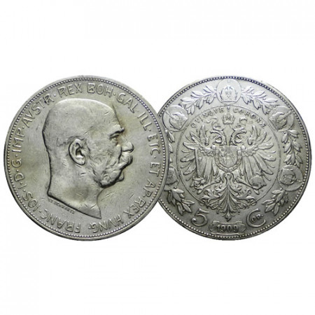 1909 * 5 Corona Argent Autriche "François-Joseph Ier" TTB+