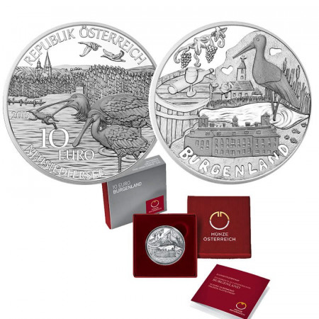 2015 * 10 Euro Argent AUTRICHE "Provinces Fédérales - Burgenland" BE