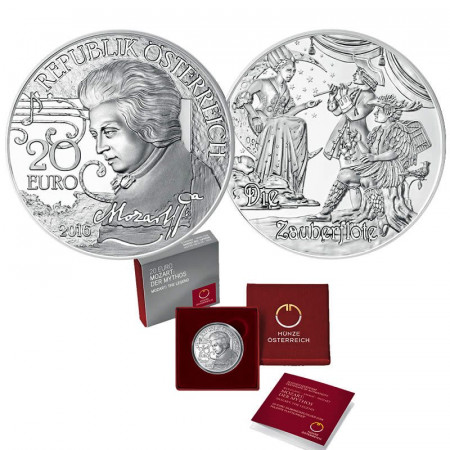 2016 * 20 Euro Argent AUTRICHE "Mozart - The Legend" BE