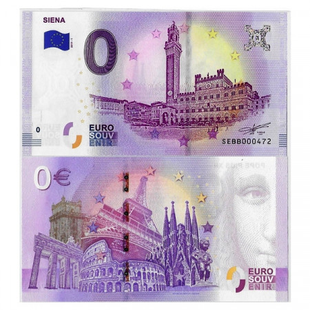 2019-1 * Billet Souvenir Italie Union Européenne 0 Euro "Siena - Piazza del Campo" NEUF