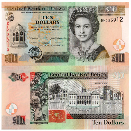 2011 * Billet Belize 10 Dollars (p68d) NEUF