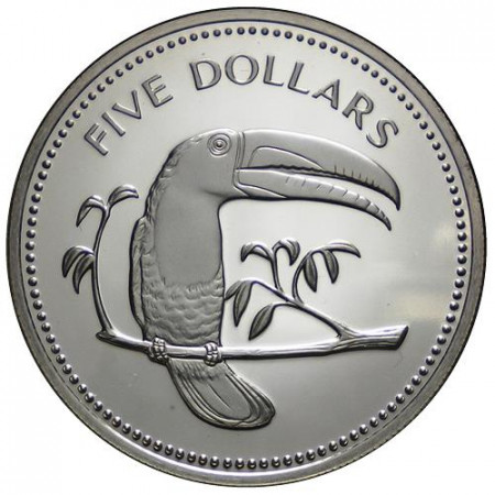 1975 * 5 Dollars Belize "Keel-Billed Toucan" (KM 44) BE