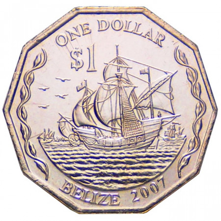 2007 * 1 Dollar Belize Trois Caravelle