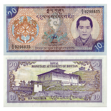 ND (2000) * Billete Bhoutan 10 Ngultrum "S Wangchuck" (p22) NEUF