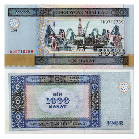 2001 * Billet Azerbaïdjan 1000 Manat (p23) NEUF