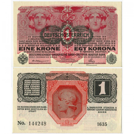 ND (1919 - old 1916) * Billet Autriche 1 Krone "Deutschösterreich" (p49) NEUF