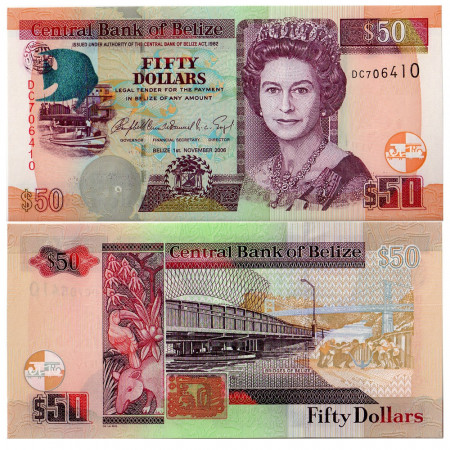 2006 * Billet Belize 50 dollars NEUF