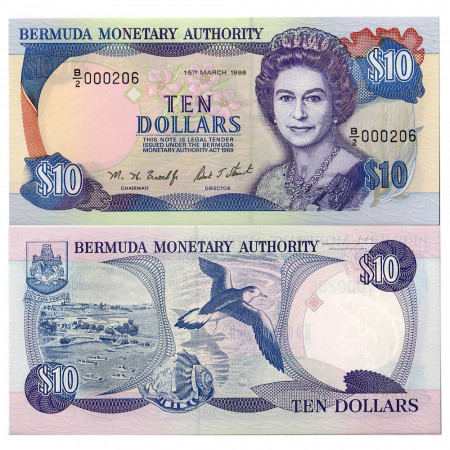 1996 * Billet Bermudes 10 dollars NEUF