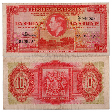 1937 * Billet Bermudes 10 shillings TB