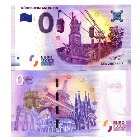 2017-1 * Billet Souvenir Allemagne Union Européenne 0 Euro "Rüdesheim Am Rhein" NEUF