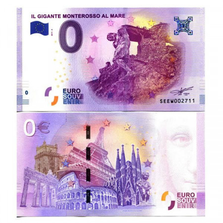 2017-4 * Billet Souvenir Italie Union Européenne 0 Euro "Il Gigante Monterosso Al Mare" NEUF