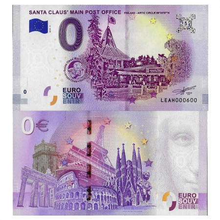 2018-2 * Billet Souvenir Finlande Union Européenne 0 Euro "Santa Claus Post Office - 2" NEUF