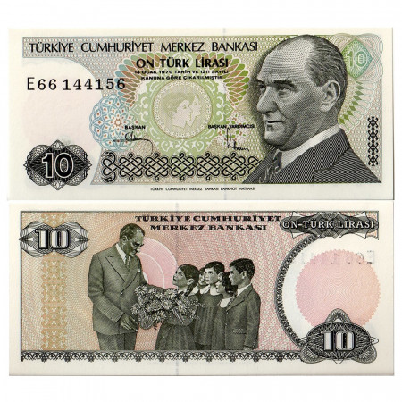 L.1970 (1979) * Billet Turquie 10 Lira "Kemal Atatürk (p193a) NEUF