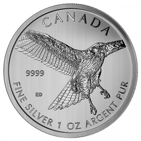 2015 * 5 Dollars en argent 1 OZ Canada "Buse à Queue Rousse"