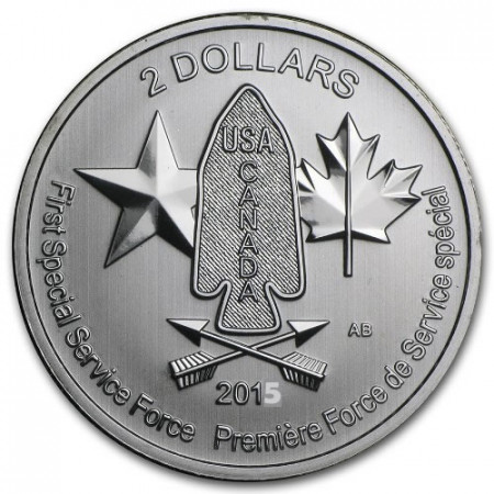 2015 * 2 Dollars Argent 1/2 OZ Canada "Devil's Brigade "
