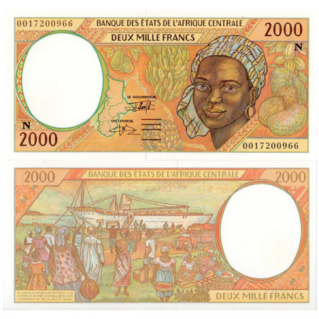 2000 N * Billet états Afrique Centrale "Guinée équatoriale" 2000 francs NEUF