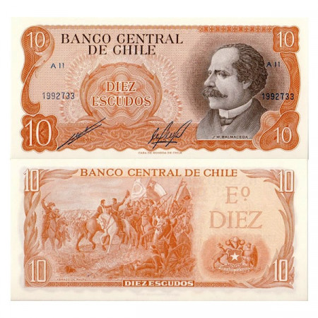 ND (1970) * Billet Chili 10 Escudos "Balmaceda" (p142) NEUF