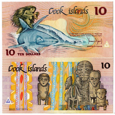ND (1987) * Billet Îles Cook 10 Dollars (p4a) NEUF