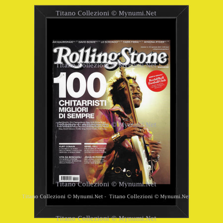 2013 (N111) * Couverture de Magazine Rolling Stone Originale "Jimi Hendrix" en Cadre