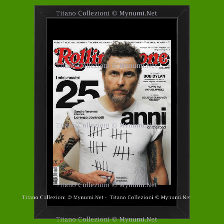 2012 (N109) * Couverture de Magazine Rolling Stone Originale "Jovanotti" en Cadre