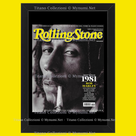 2011 (N92) * Couverture de Magazine Rolling Stone Originale "Bob Marley" en Cadre