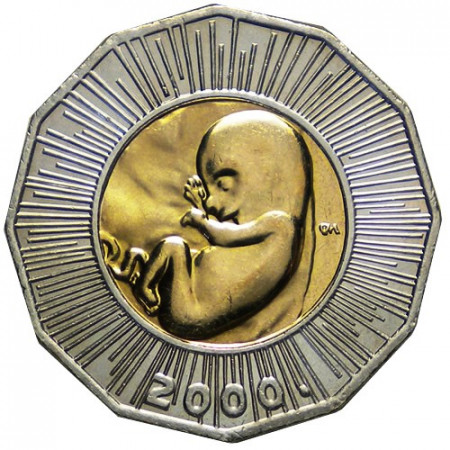 2000 * 25 Kuna Croatie "Année 2000 - Foetus Humain"