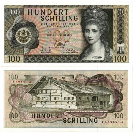 1969 * Billet Autriche 100 Schilling "Kauffmann" (p145a) NEUF