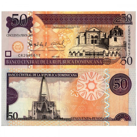 2008 * Billet République Dominicaine 50 Pesos Oro (p176b) NEUF
