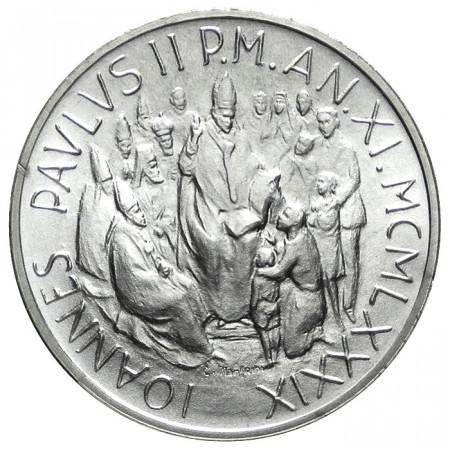 1989 * 1000 lire argent Vatican Jean-Paul II Année XI