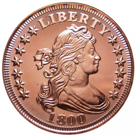 2014 * Copper round Etats-Unis Médaille en cuivre "Draped Bust"