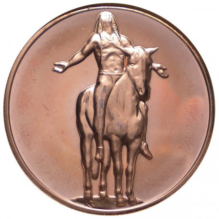 2014 * Copper round Etats-Unis Médaille en cuivre "Indian on Horses"